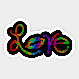 Love Rainbow Kiss Sticker